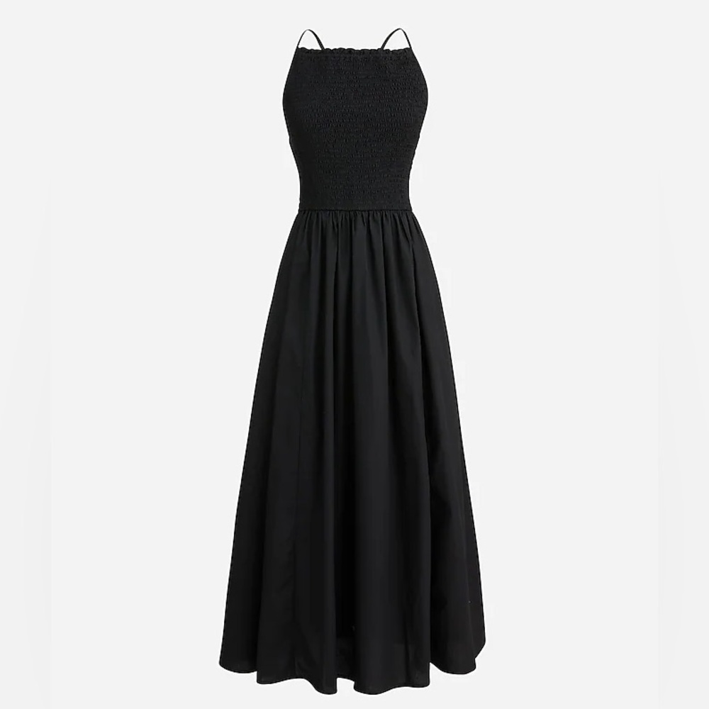 J. Crew Black Friday smocked poplin dress sz sm